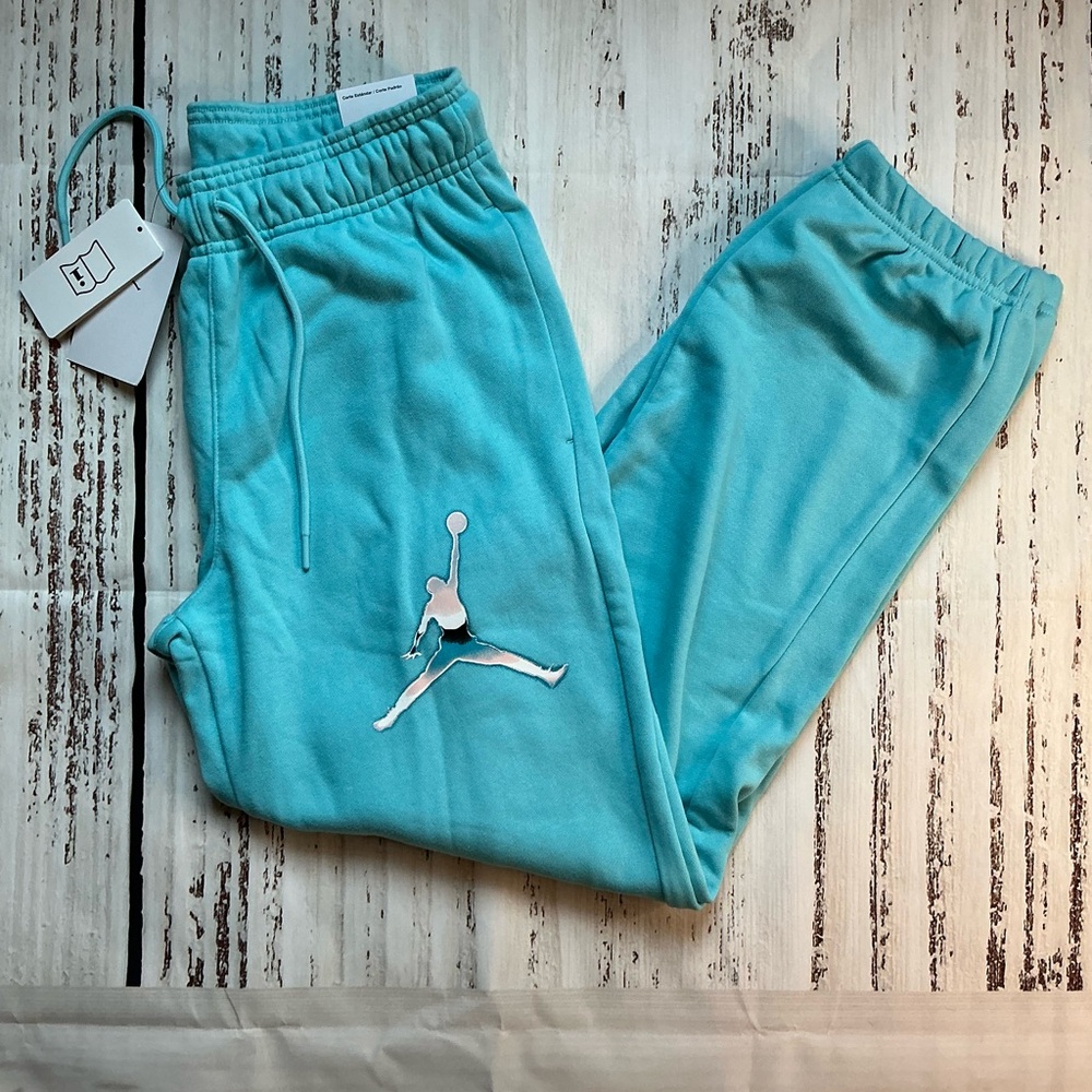 Nike Jordan Blue Joggers with Elastic Waistband and Cuffs